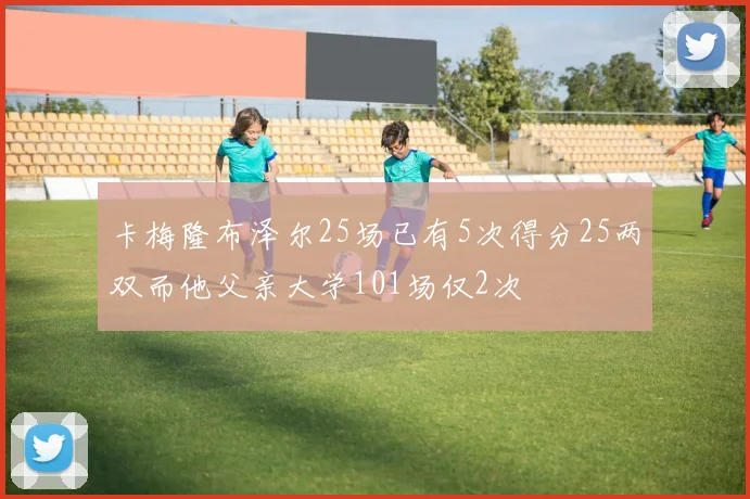 卡梅隆布泽尔25场已有5次得分25两双而他父亲大学101场仅2次